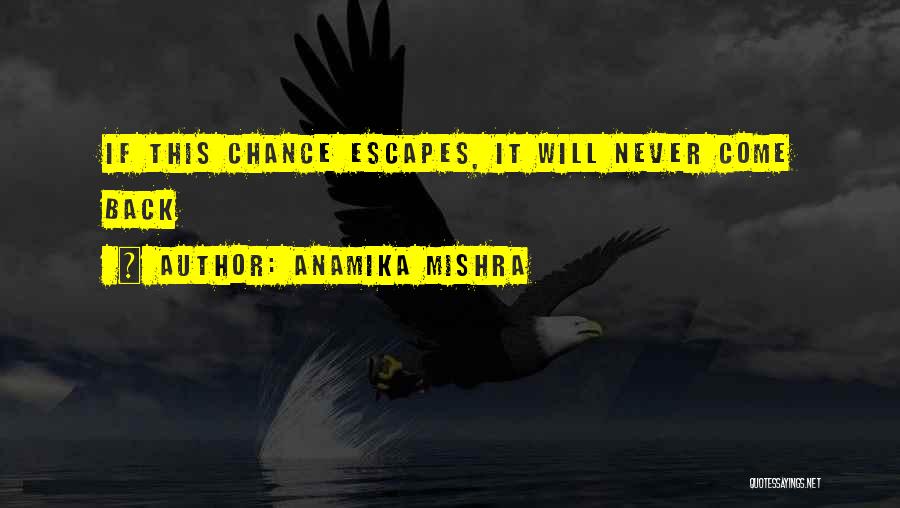 Anamika Mishra Quotes: If This Chance Escapes, It Will Never Come Back