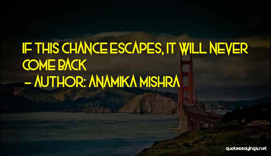 Anamika Mishra Quotes: If This Chance Escapes, It Will Never Come Back