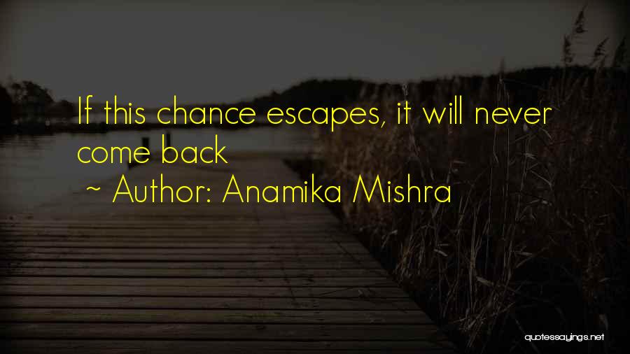 Anamika Mishra Quotes: If This Chance Escapes, It Will Never Come Back