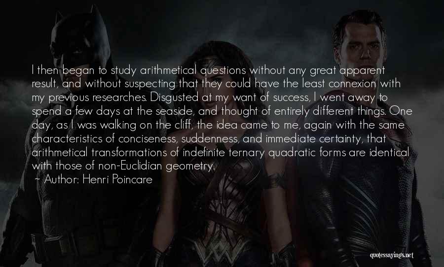 Henri Poincare Quotes: I Then Began To Study Arithmetical Questions Without Any Great Apparent Result, And Without Suspecting That They Could Have The