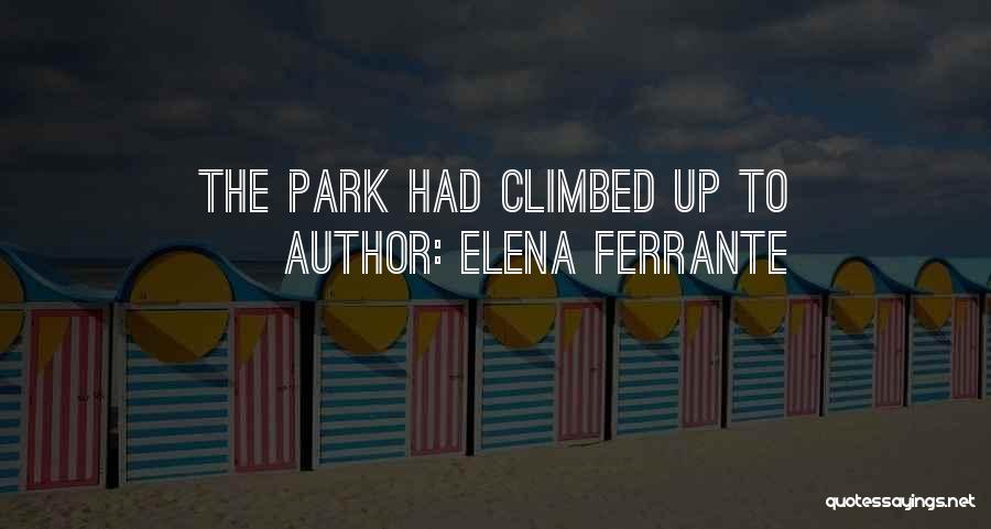 Elena Ferrante Quotes: The Park Had Climbed Up To