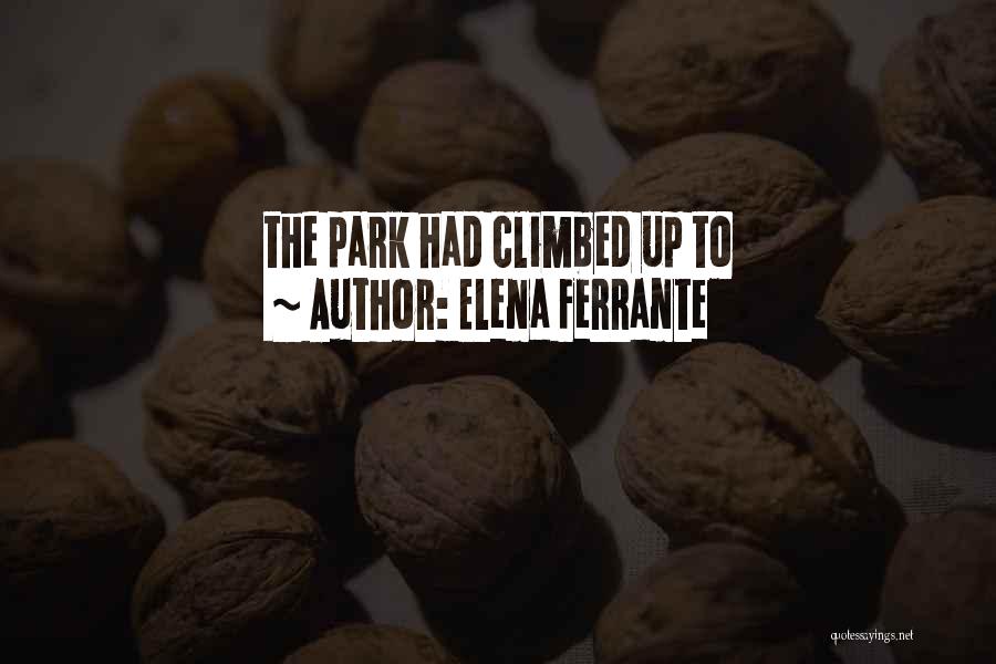 Elena Ferrante Quotes: The Park Had Climbed Up To