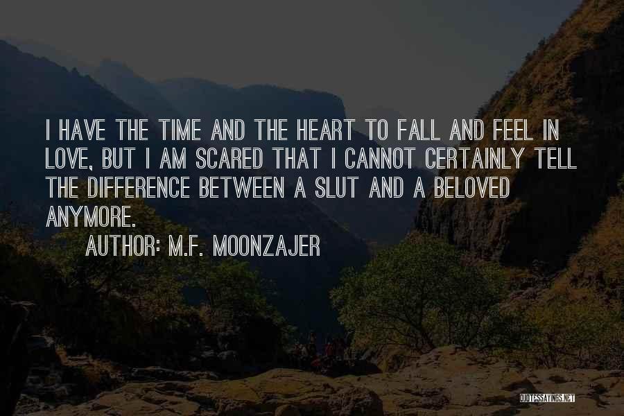 M.F. Moonzajer Quotes: I Have The Time And The Heart To Fall And Feel In Love, But I Am Scared That I Cannot