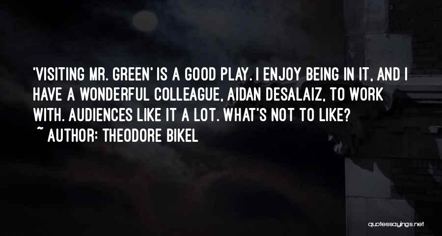 Theodore Bikel Quotes: 'visiting Mr. Green' Is A Good Play. I Enjoy Being In It, And I Have A Wonderful Colleague, Aidan Desalaiz,