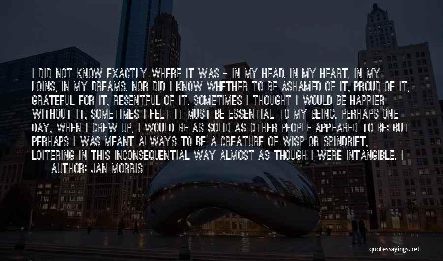 Jan Morris Quotes: I Did Not Know Exactly Where It Was - In My Head, In My Heart, In My Loins, In My