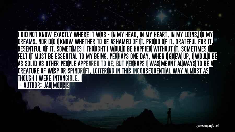 Jan Morris Quotes: I Did Not Know Exactly Where It Was - In My Head, In My Heart, In My Loins, In My