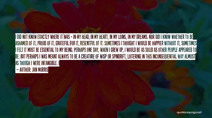 Jan Morris Quotes: I Did Not Know Exactly Where It Was - In My Head, In My Heart, In My Loins, In My