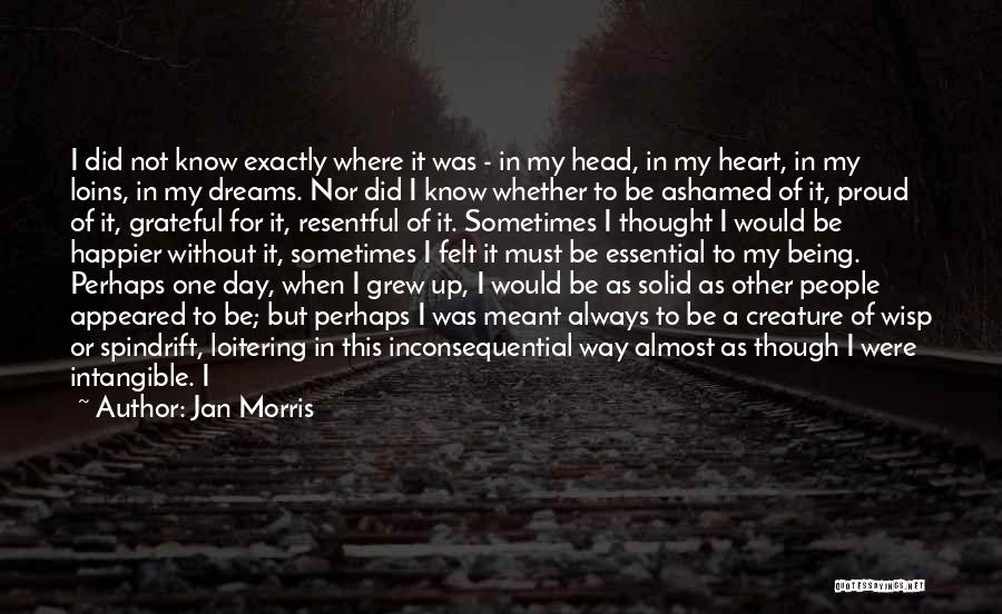 Jan Morris Quotes: I Did Not Know Exactly Where It Was - In My Head, In My Heart, In My Loins, In My