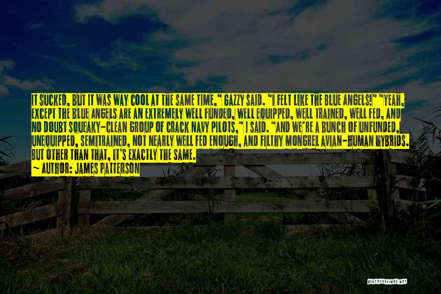 James Patterson Quotes: It Sucked, But It Was Way Cool At The Same Time, Gazzy Said. I Felt Like The Blue Angels! Yeah,