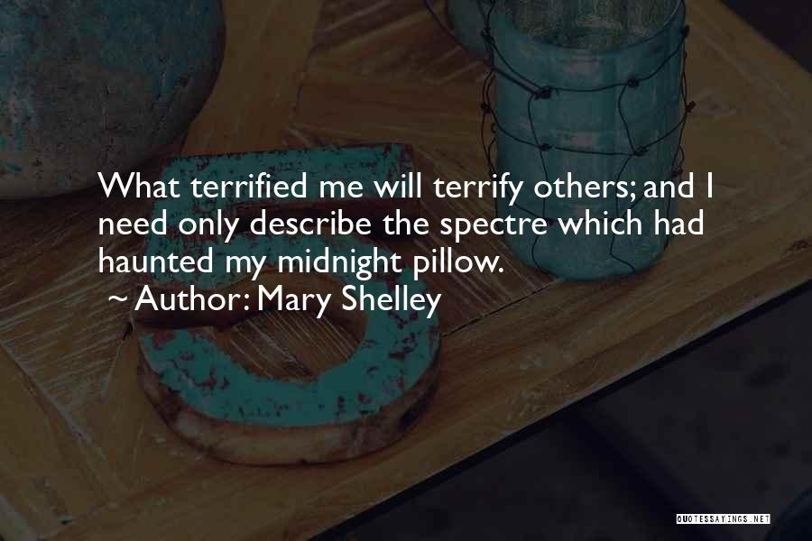 Mary Shelley Quotes: What Terrified Me Will Terrify Others; And I Need Only Describe The Spectre Which Had Haunted My Midnight Pillow.