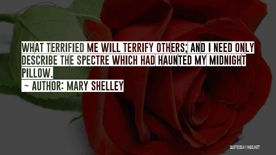 Mary Shelley Quotes: What Terrified Me Will Terrify Others; And I Need Only Describe The Spectre Which Had Haunted My Midnight Pillow.