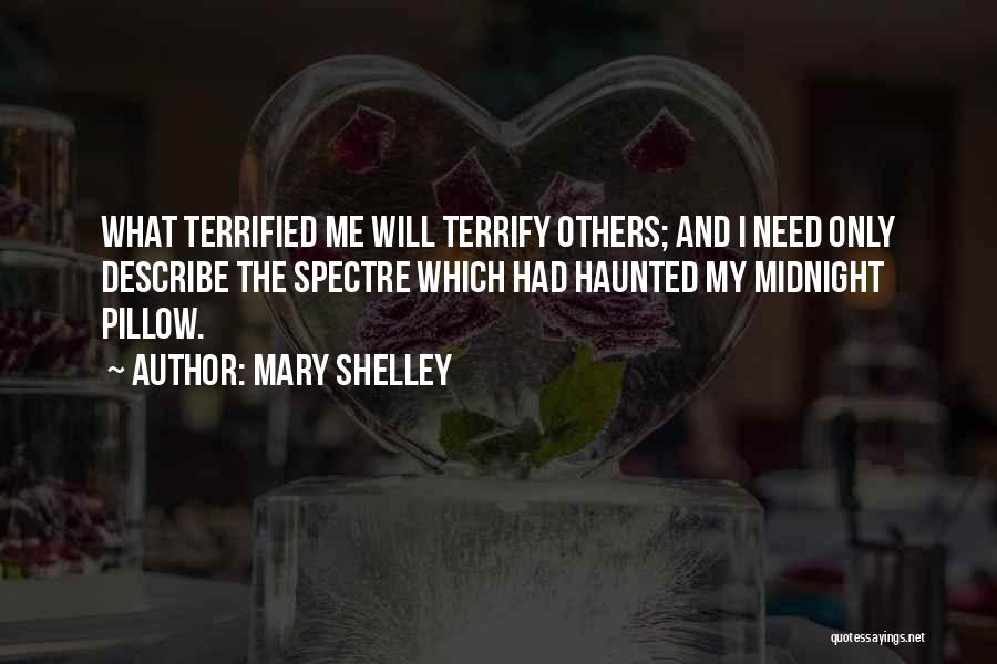 Mary Shelley Quotes: What Terrified Me Will Terrify Others; And I Need Only Describe The Spectre Which Had Haunted My Midnight Pillow.