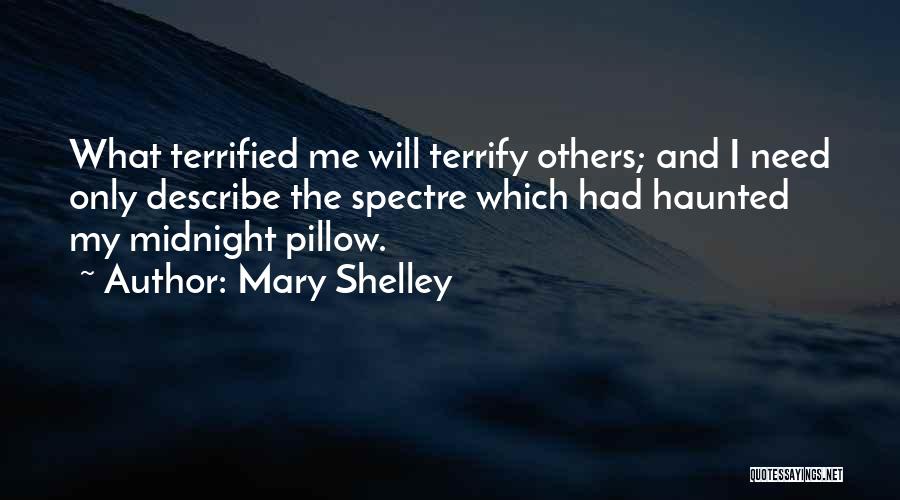 Mary Shelley Quotes: What Terrified Me Will Terrify Others; And I Need Only Describe The Spectre Which Had Haunted My Midnight Pillow.