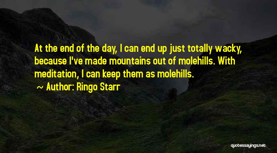 Ringo Starr Quotes: At The End Of The Day, I Can End Up Just Totally Wacky, Because I've Made Mountains Out Of Molehills.