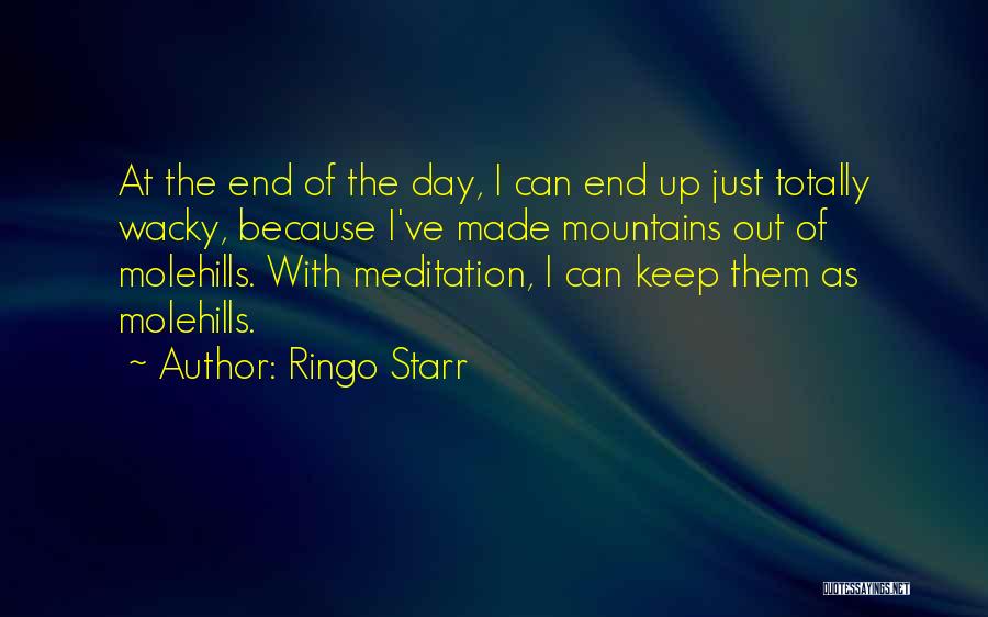 Ringo Starr Quotes: At The End Of The Day, I Can End Up Just Totally Wacky, Because I've Made Mountains Out Of Molehills.