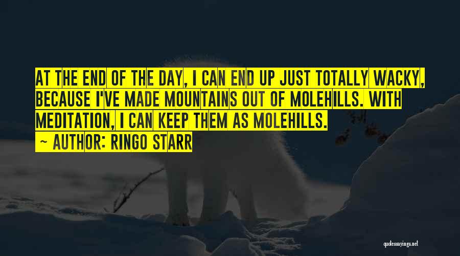 Ringo Starr Quotes: At The End Of The Day, I Can End Up Just Totally Wacky, Because I've Made Mountains Out Of Molehills.