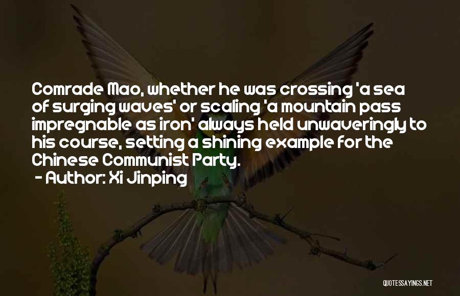 Xi Jinping Quotes: Comrade Mao, Whether He Was Crossing 'a Sea Of Surging Waves' Or Scaling 'a Mountain Pass Impregnable As Iron' Always