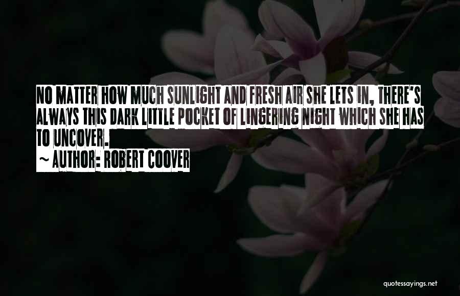 Robert Coover Quotes: No Matter How Much Sunlight And Fresh Air She Lets In, There's Always This Dark Little Pocket Of Lingering Night