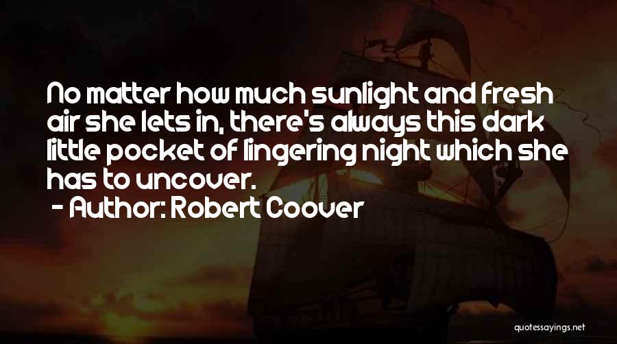 Robert Coover Quotes: No Matter How Much Sunlight And Fresh Air She Lets In, There's Always This Dark Little Pocket Of Lingering Night