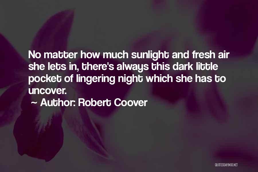 Robert Coover Quotes: No Matter How Much Sunlight And Fresh Air She Lets In, There's Always This Dark Little Pocket Of Lingering Night