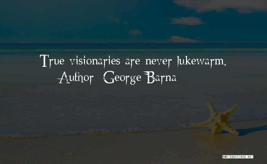 George Barna Quotes: True Visionaries Are Never Lukewarm.