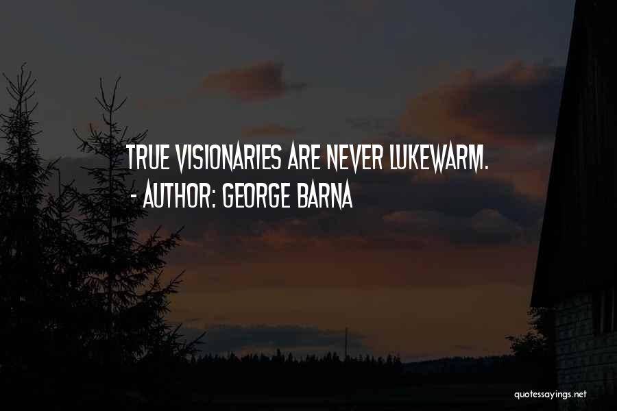 George Barna Quotes: True Visionaries Are Never Lukewarm.