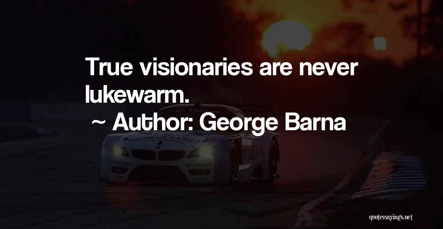 George Barna Quotes: True Visionaries Are Never Lukewarm.