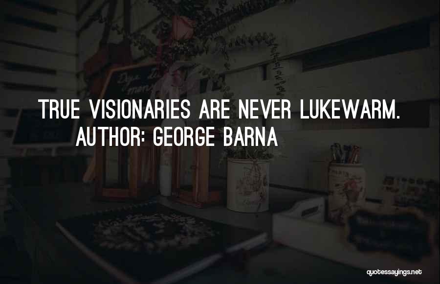 George Barna Quotes: True Visionaries Are Never Lukewarm.