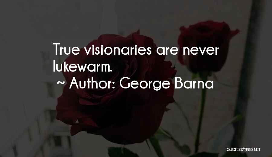 George Barna Quotes: True Visionaries Are Never Lukewarm.
