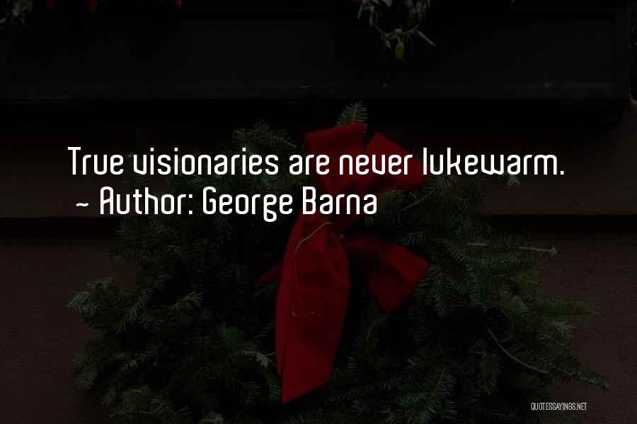 George Barna Quotes: True Visionaries Are Never Lukewarm.