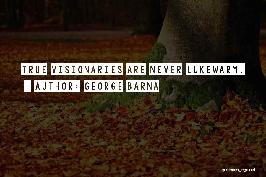 George Barna Quotes: True Visionaries Are Never Lukewarm.