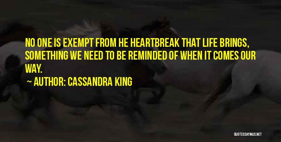 Cassandra King Quotes: No One Is Exempt From He Heartbreak That Life Brings, Something We Need To Be Reminded Of When It Comes