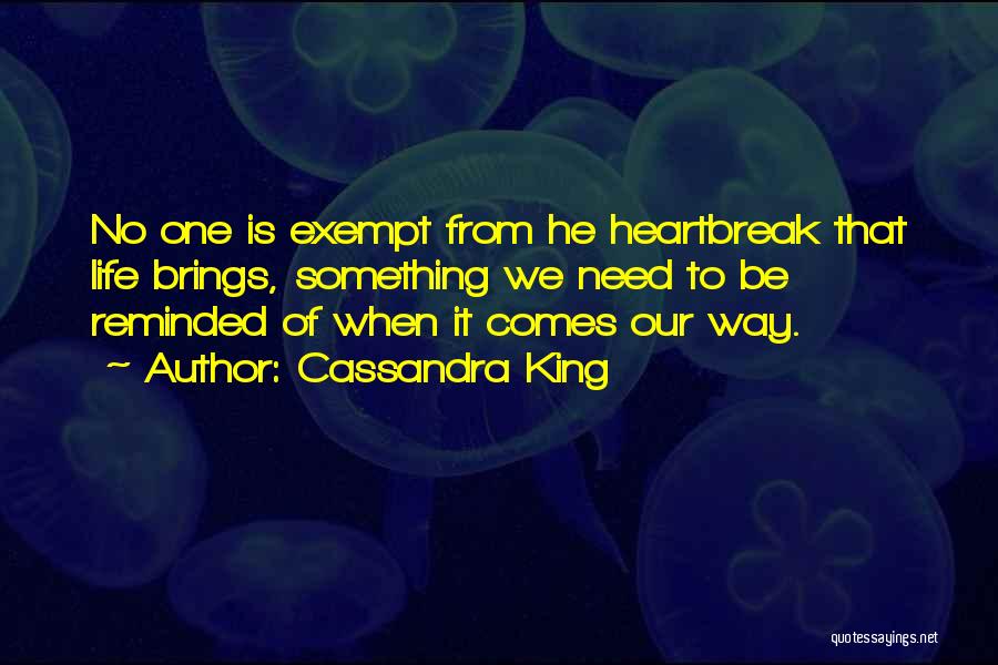Cassandra King Quotes: No One Is Exempt From He Heartbreak That Life Brings, Something We Need To Be Reminded Of When It Comes