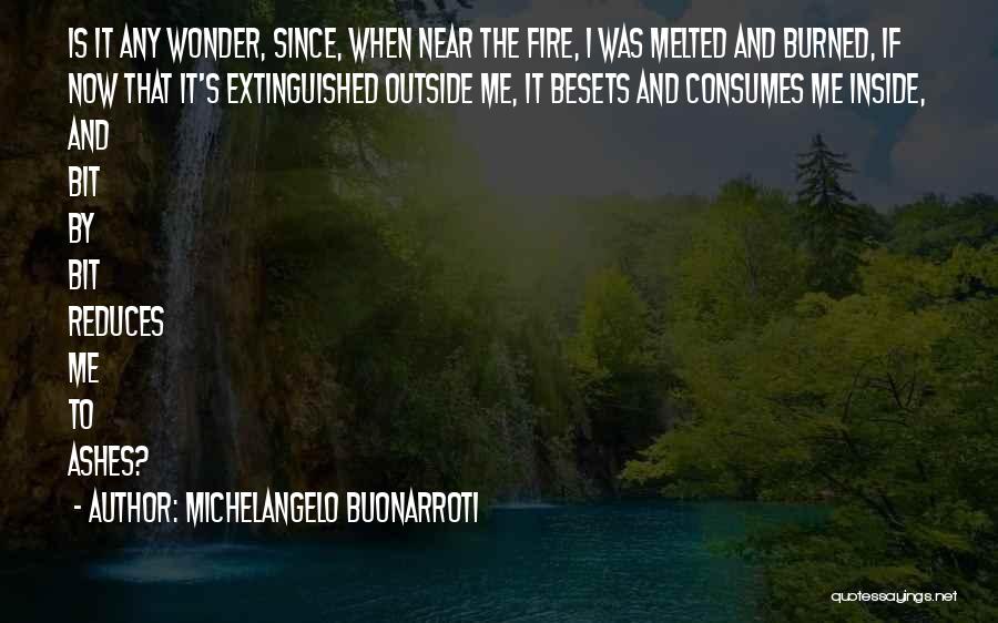 Michelangelo Buonarroti Quotes: Is It Any Wonder, Since, When Near The Fire, I Was Melted And Burned, If Now That It's Extinguished Outside