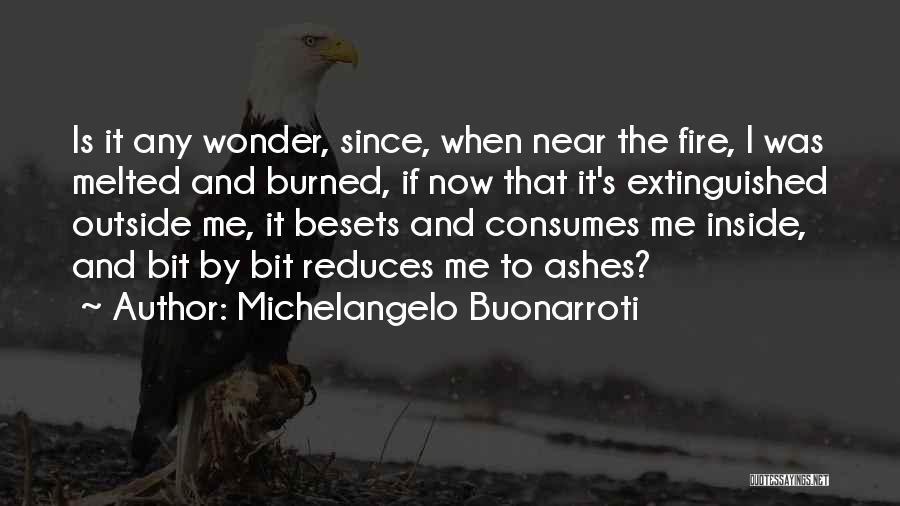 Michelangelo Buonarroti Quotes: Is It Any Wonder, Since, When Near The Fire, I Was Melted And Burned, If Now That It's Extinguished Outside