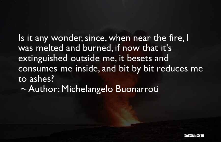 Michelangelo Buonarroti Quotes: Is It Any Wonder, Since, When Near The Fire, I Was Melted And Burned, If Now That It's Extinguished Outside