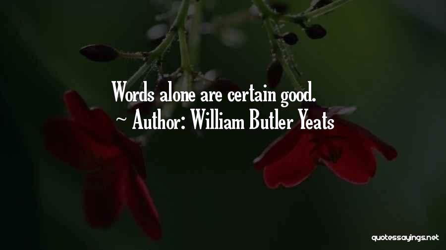 William Butler Yeats Quotes: Words Alone Are Certain Good.