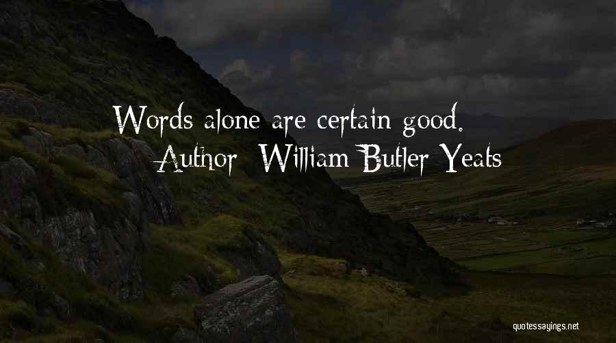 William Butler Yeats Quotes: Words Alone Are Certain Good.