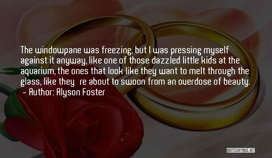 Alyson Foster Quotes: The Windowpane Was Freezing, But I Was Pressing Myself Against It Anyway, Like One Of Those Dazzled Little Kids At