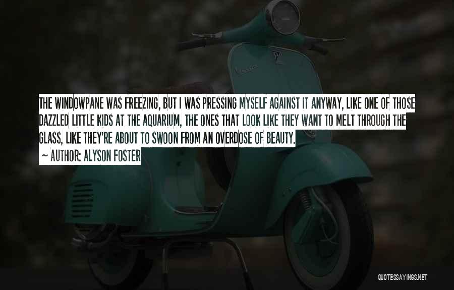 Alyson Foster Quotes: The Windowpane Was Freezing, But I Was Pressing Myself Against It Anyway, Like One Of Those Dazzled Little Kids At