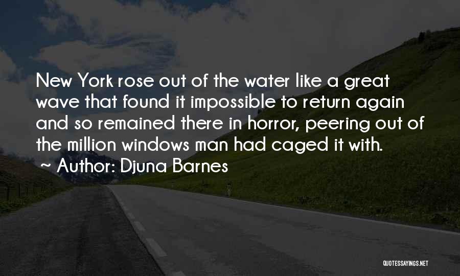 Djuna Barnes Quotes: New York Rose Out Of The Water Like A Great Wave That Found It Impossible To Return Again And So