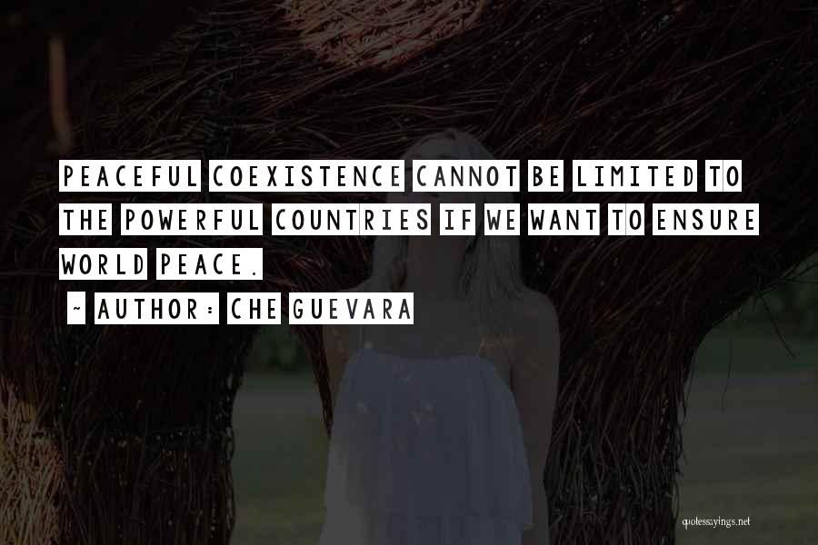 Che Guevara Quotes: Peaceful Coexistence Cannot Be Limited To The Powerful Countries If We Want To Ensure World Peace.