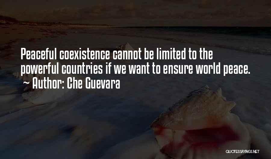 Che Guevara Quotes: Peaceful Coexistence Cannot Be Limited To The Powerful Countries If We Want To Ensure World Peace.