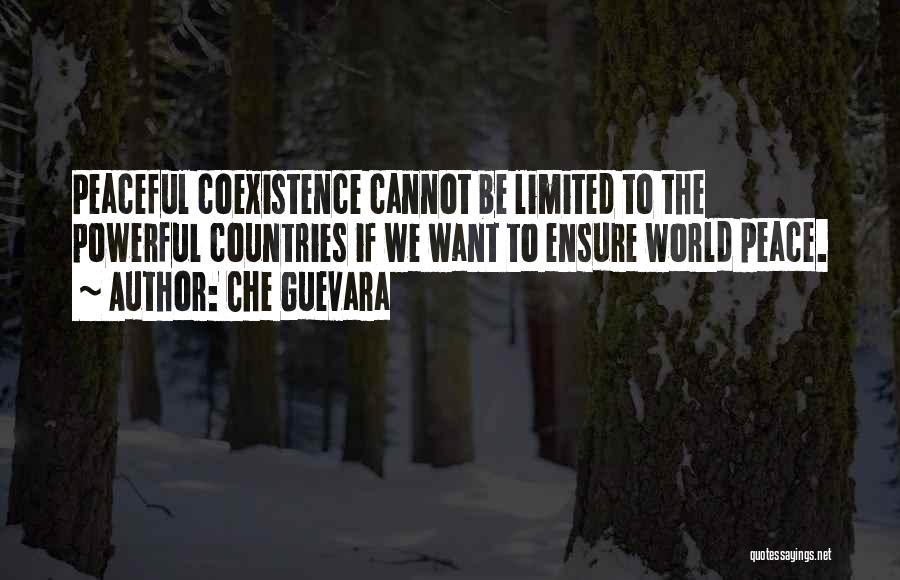 Che Guevara Quotes: Peaceful Coexistence Cannot Be Limited To The Powerful Countries If We Want To Ensure World Peace.