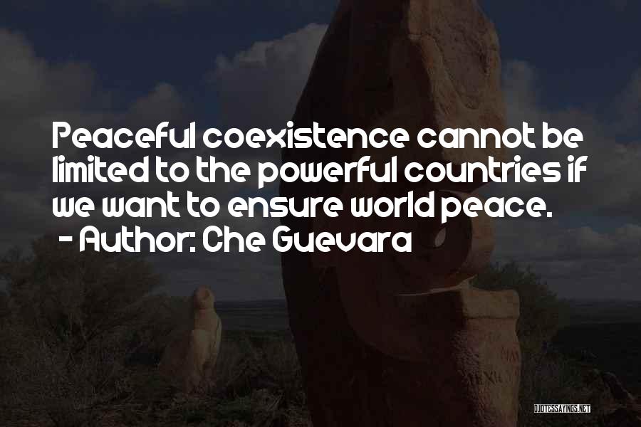 Che Guevara Quotes: Peaceful Coexistence Cannot Be Limited To The Powerful Countries If We Want To Ensure World Peace.