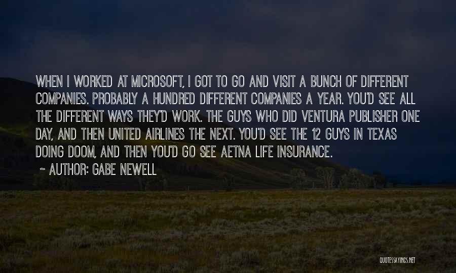 Gabe Newell Quotes: When I Worked At Microsoft, I Got To Go And Visit A Bunch Of Different Companies. Probably A Hundred Different