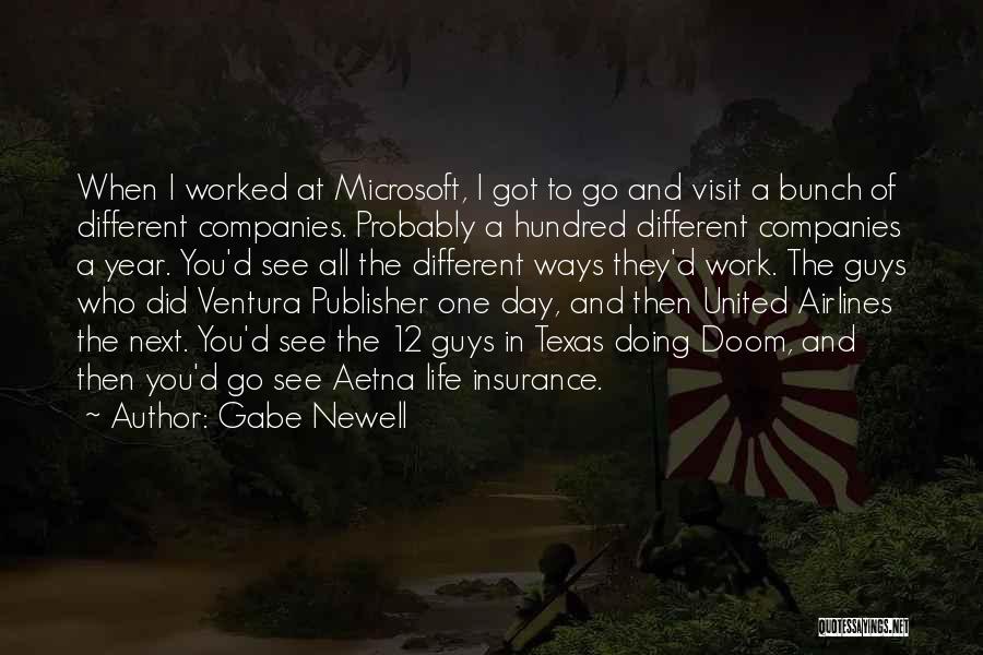 Gabe Newell Quotes: When I Worked At Microsoft, I Got To Go And Visit A Bunch Of Different Companies. Probably A Hundred Different
