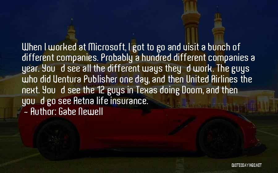 Gabe Newell Quotes: When I Worked At Microsoft, I Got To Go And Visit A Bunch Of Different Companies. Probably A Hundred Different