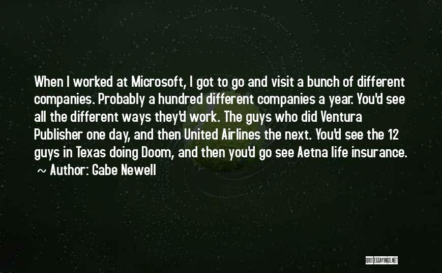 Gabe Newell Quotes: When I Worked At Microsoft, I Got To Go And Visit A Bunch Of Different Companies. Probably A Hundred Different