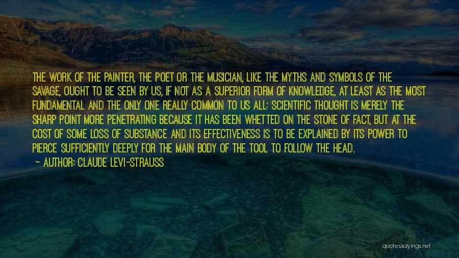 Claude Levi-Strauss Quotes: The Work Of The Painter, The Poet Or The Musician, Like The Myths And Symbols Of The Savage, Ought To